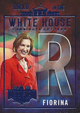 CARLY FIORINA 2016 Leaf Decision ROAD TO THE WHITE HOUSE CANDIDATE LETTERS (Letter R) Blue Parallel Insert Relic Collectible Trading Card