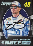 AUTOGRAPHED Jimmie Johnson 2016 Panini Torque Racing RACE KINGS (#48 Lowes Team) Hendrick Motorsports Insert Signed NASCAR Collectible Trading Card with COA #43/99