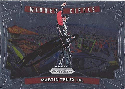 AUTOGRAPHED Martin Truex Jr. 2016 Panini Prizm Racing WINNERS CIRCLE (Pocono Race Win) #78 Funiture Row Toyota Team Chrome Signed NASCAR Collectible Trading Card with COA