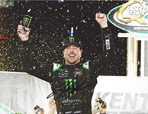 AUTOGRAPHED 2019 Kurt Busch #1 Monster Energy Team KENTUCKY RACE WINNER (Victory Vs. Brother Kyle) Ganassi Team Signed Collectible Picture NASCAR 9X11 Inch Glossy Photo with COA
