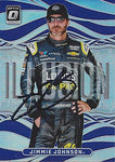 AUTOGRAPHED Jimmie Johnson 2019 Panini Donruss Optic Racing ILLUSION (#48 Lowes Team) Hendrick Motorsports Insert Signed NASCAR Collectible Trading Card with COA