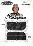 TRAVIS PASTRANA 2012 Press Pass Showcase Racing MASTERPIECES (Jumbo Boost Mobile Firesuit & Sheetmetal) Rookie Rare Insert Collectible NASCAR Trading Card (#78 of 99)