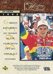AUTOGRAPHED Jeff Gordon 1996 Upper Deck Racing THE HISTORY BOOK (1993 Rookie of the Year) #24 DuPont Team Hendrick Motorsports Vintage Signed Collectible NASCAR Trading Card with COA