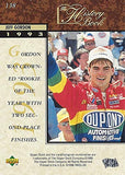 AUTOGRAPHED Jeff Gordon 1996 Upper Deck Racing THE HISTORY BOOK (1993 Rookie of the Year) #24 DuPont Team Hendrick Motorsports Vintage Signed Collectible NASCAR Trading Card with COA