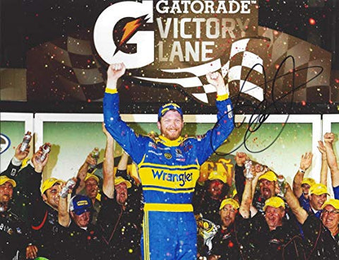 AUTOGRAPHED 2010 Dale Earnhardt Jr. #3 Wrangler Racing DAYTONA RACE WIN (Victory Lane Celebration) Nationwide Series Signed Collectible Picture 9X11 Inch NASCAR Glossy Photo with COA