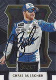 AUTOGRAPHED Chris Buescher 2017 Panini Select Racing GRANDSTAND (JTG Daugherty Team) Monster Cup Series Signed NASCAR Collectible Trading Card with COA
