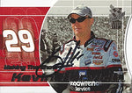 AUTOGRAPHED Kevin Harvick 2002 Press Pass VIP MAKING THE SHOW (#29 Goodwrench Team) Richard Childress Racing Winston Cup Series Insert Diecut Signed NASCAR Collectible Trading Card with COA