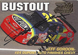 AUTOGRAPHED Jeff Gordon 1996 Pinnacle Action Packed Racing BUSTOUT (#24 DuPont Rainbow Warrior) Hendrick Motorsports Vintage Signed Collectible NASCAR Trading Card with COA