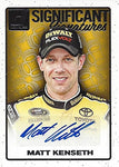 MATT KENSETH 2017 Panini Donruss Racing SIGNIFICANT SIGNATURES AUTOGRAPH(Retirement Final Season) #20 DeWalt Gibbs Driver Insert Collectible NASCAR Trading Card