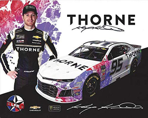 AUTOGRAPHED 2018 Kasey Kahne #95 Thorne Team Chevrolet Camaro (Leavine Family Racing) Monster Energy Cup Series Signed Collectible Picture 8X10 Inch NASCAR Hero Card Photo with COA