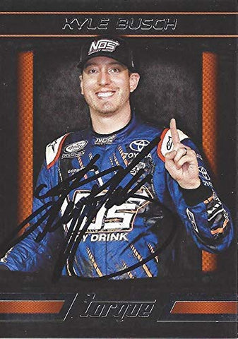 AUTOGRAPHED Kyle Busch 2016 Panini Torque Racing (#18 NOS Energy Drink Team) Xfinity Series Signed Collectible NASCAR Trading Card with COA