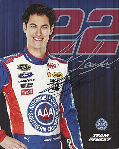 AUTOGRAPHED 2016 Joey Logano #22 AAA Racing AUTOMOBILE CLUB SOUTHERN CALIFORNIA (Team Penske) Sprint Cup Series Signed Collectible Picture NASCAR 8X10 Inch Hero Card Photo with COA