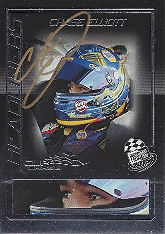AUTOGRAPHED Chase Elliott 2015 Press Pass Cup Chase Edition HEADLINERS (#9 Nationwide Series) Rare Pre-Rookie Signed Collectible NASCAR Trading Card with COA