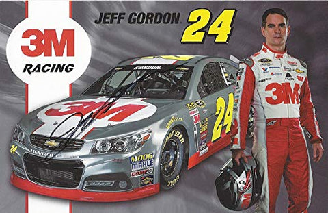 AUTOGRAPHED 2015 Jeff Gordon #24 Retirement Final Season 3M RACING TEAM (Hendrick Motorsports) Sprint Cup Series Signed Collectible Picture 5X7 Inch NASCAR Hero Card Photo with COA
