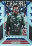 AUTOGRAPHED Bubba Wallace 2020 Panini Prizm Racing STARS & STRIPES (#43 Air Force Team) Richard Petty Motorsports Insert Signed Collectible NASCAR Trading Card with COA