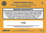 AUTOGRAPHED Christopher Bell 2020 Panini Donruss (#20 Rheem Team) Joe Gibbs Racing Xfinity Series Black Border Signed Collectible NASCAR Trading Card with COA