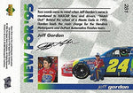 AUTOGRAPHED Jeff Gordon 1995 Upper Deck Racing NEW FOR 95 (#24 DuPont Rainbow Warrior) Hendrick Motorsports Vintage Signed Collectible NASCAR Trading Card with COA