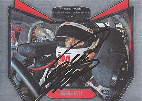 AUTOGRAPHED Greg Biffle 2011 Press Pass Stealth Racing COCKPIT (#16 Ford Fusion) 3M Roush Fenway Team Chrome Signed NASCAR Collectible Trading Card with COA