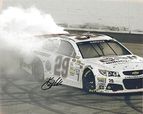 AUTOGRAPHED 2013 Kevin Harvick #29 Bell Helicopter Team RICHMOND RACE WIN (Victory Burnout) Richard Childress Racing Signed Collectible Picture NASCAR 8X10 Inch Glossy Photo with COA