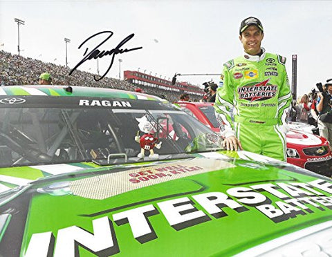 AUTOGRAPHED 2015 David Ragan #18 Interstate Batteries Racing DRIVER SUBSTITUTION (Get Well Soon Kyle) Joe Gibbs Team 9X11 Inch Signed Picture NASCAR Glossy Photo with COA