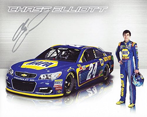 AUTOGRAPHED 2017 Chase Elliott #24 NAPA Auto Parts Chevrolet Racing (Hendrick Motorsports) Signed Collectible Picture 8X10 Inch NASCAR Hero Card Photo with COA