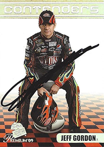 AUTOGRAPHED Jeff Gordon 2009 Press Pass Premium Racing CONTENDERS (#24 DuPont Team) Hendrick Motorsports Signed NASCAR Collectible Trading Card with COA