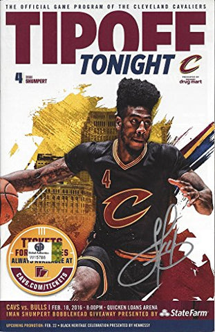 AUTOGRAPHED 2015 Iman Shumpert #4 Cleveland Cavaliers Basketball TIPOFF TONIGHT GAME PROGRAM (Official Program of the Cavs) 6X9 Inch Signed Rare Collectible Game Guide with COA & Hologram