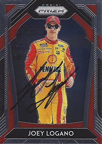 AUTOGRAPHED Joey Logano 2020 Panini Prizm Racing (#22 Shell Pennzoil) Team Penske NASCAR Cup Series Signed Collectible Trading Card with COA