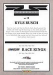 AUTOGRAPHED Kyle Busch 2021 Panini Donruss RACE KINGS (#18 M&Ms Team) Joe Gibbs Racing NASCAR Cup Series Signed Collectible Trading Card with COA