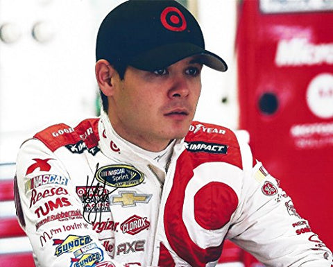 AUTOGRAPHED 2015 Kyle Larson #42 Target Racing (Ganassi Team) Pit Road Pose 8X10 Signed Picture NASCAR Glossy Photo with COA