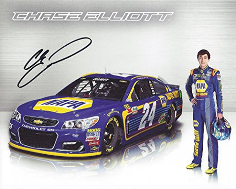 AUTOGRAPHED 2017 Chase Elliott #24 NAPA Auto Parts Chevrolet Racing (Hendrick Motorsports) Signed Collectible Picture 8X10 Inch NASCAR Hero Card Photo with COA