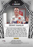 AUTOGRAPHED Denny Hamlin 2020 Panini Prizm DARLINGTON WIN (#11 FedEx Team) Joe Gibbs Racing NASCAR Cup Series Signed Collectible NASCAR Trading Card with COA