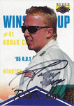 AUTOGRAPHED Ricky Craven 1996 Classic Racing CLEAR ASSETS (#41 Kodiak Team) 1995 Rookie of the Year Vintage Signed NASCAR Collectible Trading Card with COA