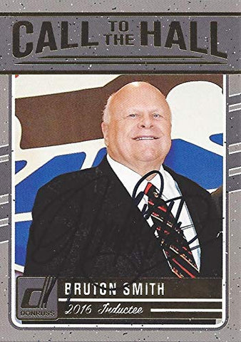 AUTOGRAPHED Bruton Smith 2017 Panini Donruss Racing CALL TO THE HALL (2016 Hall of Fame Inductee) Extremely Rare Signature Insert Signed NASCAR Collectible Trading Card with COA
