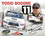 AUTOGRAPHED 2011 Todd Bodine #11 Red Horse Racing (2X Truck Champion) Signed Picture 8X10 NASCAR Hero Card with COA
