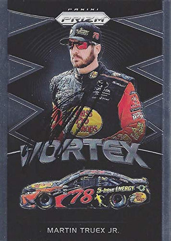 AUTOGRAPHED Martin Truex Jr. 2018 Panini Prizm Racing VORTEX (#78 Bass Pro Shops) Furniture Row Toyota Team Insert Signed NASCAR Collectible Trading Card with COA