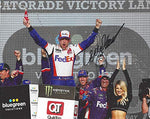 AUTOGRAPHED 2019 Denny Hamlin #11 FedEx Team PHOENIX ISM SPEEDWAY RACE WIN (Victory Lane Celebration) Joe Gibbs Racing Monster Cup Signed Collectible Picture 8X10 Inch NASCAR Glossy Photo with COA