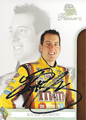 AUTOGRAPHED Kyle Busch 2011 Press Pass Premium Racing CONTENDERS (#18 M&Ms Toyota Camry) Joe Gibbs Team Signed Collectible NASCAR Trading Card with COA