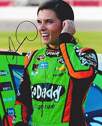 AUTOGRAPHED 2015 Danica Patrick #10 GoDaddy Racing Team (Stewart-Haas) Pre-Race Pit Road Signed Picture 8X10 NASCAR Glossy Photo with COA