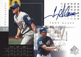 TROY GLAUS 2000 Upper Deck SP Authentic Baseball CHIROGRAPHY CERTIFIED AUTOGRAPH (Anaheim Angels) Vintage Signed MLB Insert Collectible Baseball Trading Card