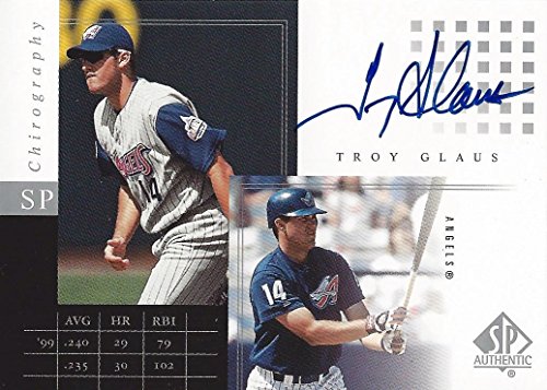 TROY GLAUS 2000 Upper Deck SP Authentic Baseball CHIROGRAPHY