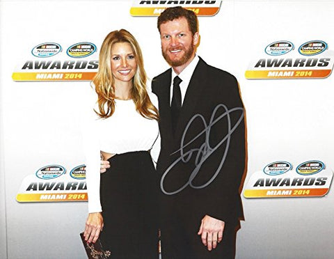 AUTOGRAPHED 2014 Dale Earnhardt Jr. #88 National Guard Racing MIAMI AWARDS CEREMONY (Posing with Wife) Nationwide Series Signed Collectible Picture NASCAR 9X11 Inch Glossy Photo with COA