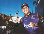 AUTOGRAPHED 2016 Denny Hamlin #11 FedEx Express Racing DAYTONA 500 RACE WIN (Victory Lane Pose) Gibbs Team Signed Collectible Picture NASCAR 9X11 Inch Glossy Photo with COA