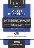 AUTOGRAPHED Chris Buescher 2018 Panini Donruss Racing RARE PRESS PROOF (JTG Daugherty Team) Monster Cup Series Insert Signed NASCAR Collectible Trading Card with COA #03/99