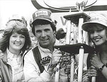 AUTOGRAPHED Darrell Walrip #11 Winston Cup Series Racing BRISTOL MOTOR SPEEDWAY RACE WINNER (Victory Lane with Trophy Girls) Vintage Signed Collectible Picture NASCAR 9X11 Inch Glossy Photo with COA