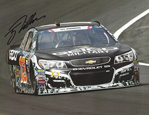 AUTOGRAPHED 2017 Ty Dillon #13 Geico Military Team COCA-COLA 600 CHARLOTTE RACE (Patriotic Cpl. Hammond Tribute) Germain Racing Signed Collectible Picture NASCAR 9X11 Inch Glossy Photo with COA
