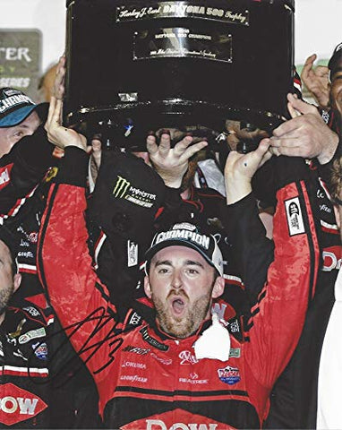 AUTOGRAPHED 2018 Austin Dillon #3 Dow Racing DAYTONA 500 RACE WIN (Harley J. Early Trophy) Victory Lane Celebration Signed Collectible Picture 8X10 Inch NASCAR Glossy Photo with COA