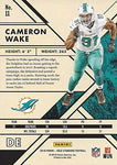 Cameron Wake 2018 Panini Gold Standard Football (#91 Miami Dolphins Defensive End) Parallel Insert Collectible NFL Football Trading Card #70/99