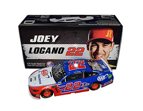 AUTOGRAPHED 2019 Joey Logano #22 AAA Insurance Racing (Team Penske) Monster Energy Cup Series Signed Lionel 1/24 Scale NASCAR Diecast Car with COA (#191 of only 469 produced)