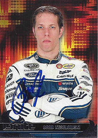 AUTOGRAPHED Brad Keselowski 2014 Press Pass American Thunder (#2 Miller Lite Racing) Team Penske Sprint Cup Series Signed Collectible NASCAR Trading Card with COA